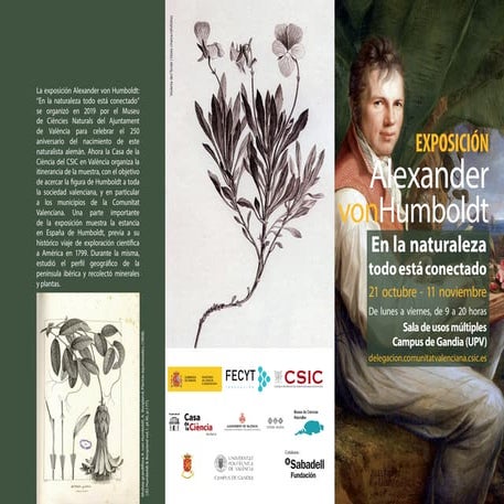 Exposición Alexander von Humboldt en el Campus de Gandia (UPV)