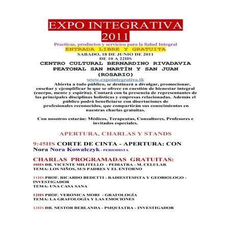 Expo integrativa 2011