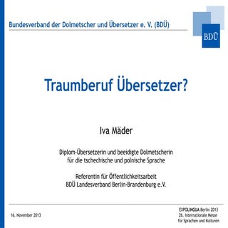Traumberuf Übersetzer?