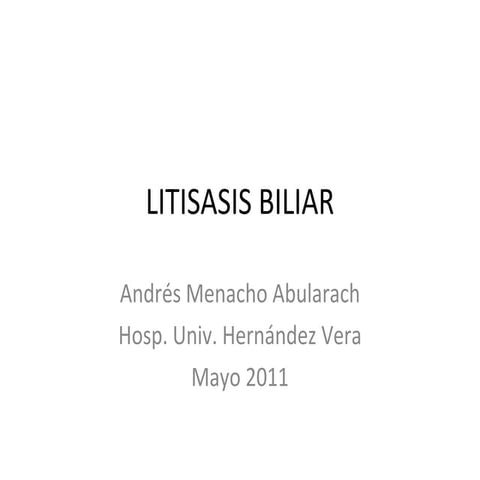 Litiasis biliar