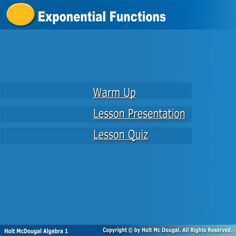 Exponentials