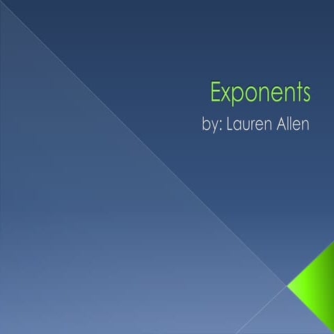 Exponents powerpoint | PPTX