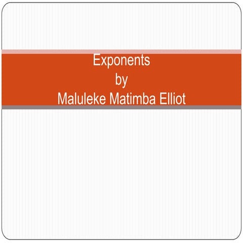Exponents)