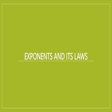 Exponents and its laws.pptx