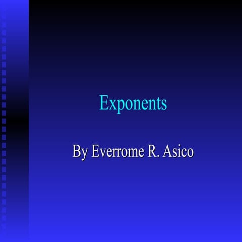 Exponents Intro with Practice Exercises.