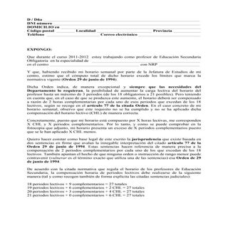 Expone solicita horarios jurisprude...