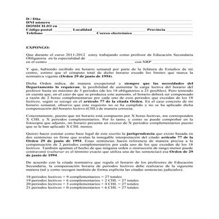 Expone solicita horarios jurisprude...