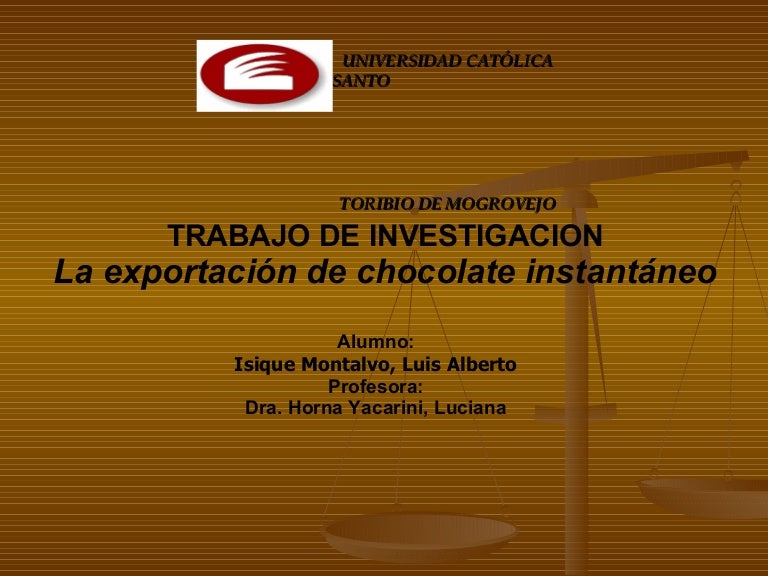 Exportacion De Chocolate