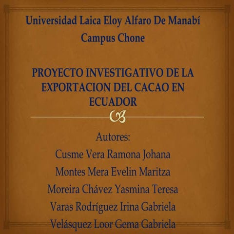 Exportacion del cacao en Ecuador