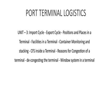LOGISTICs containerization and types of containerization | PDF