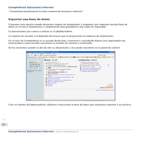 Manual de uso de phpmyadmin | PDF