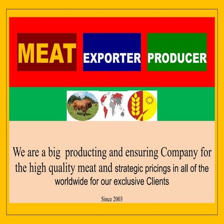 Exporter fresh meat and frozen meat to the world111 | PDF