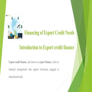 UNIT-1- Introduction to Export credit finance