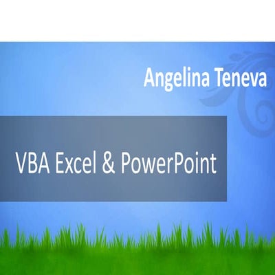 VBA in Excel & PowerPoint | PPT