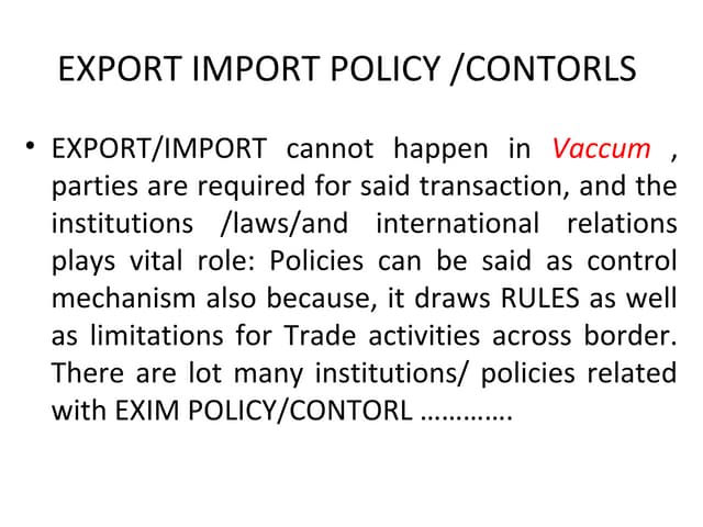 Export import control   main
