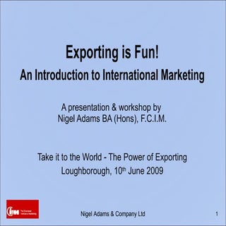 Exporting Is Fun   Workshop Present...