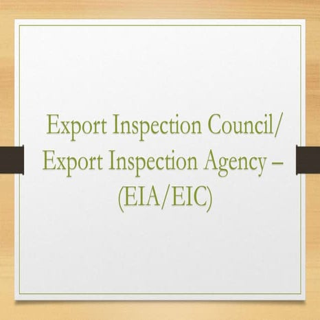 Export inspection