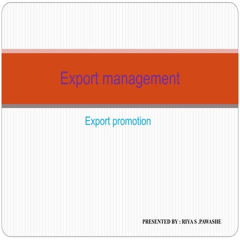 Export management- BBA