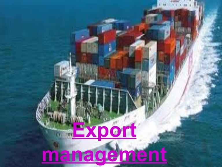 Export management ppt