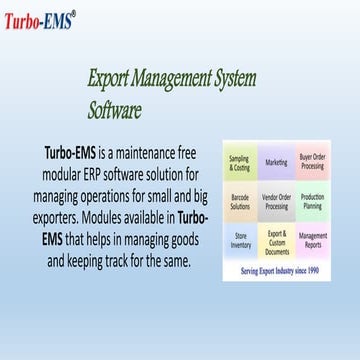 Export management system software
