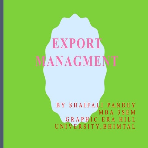Export managment