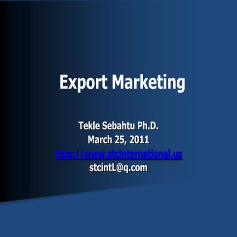 Export Marketing Webinar