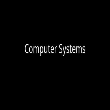 ComputerSystems introduction to students