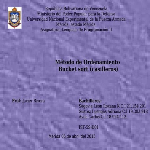 Exposicion _bucket _sort