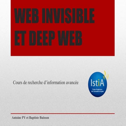 Web Invisible et Deep Web | PPTX