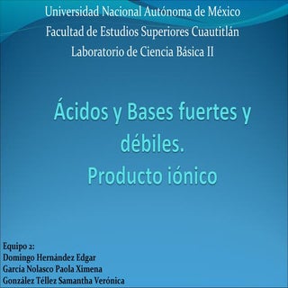 Exposición acidos y bases fuertes y...