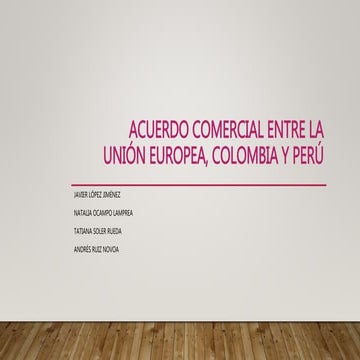 Acuerdo comercial entre Colombia y la Unión Europea