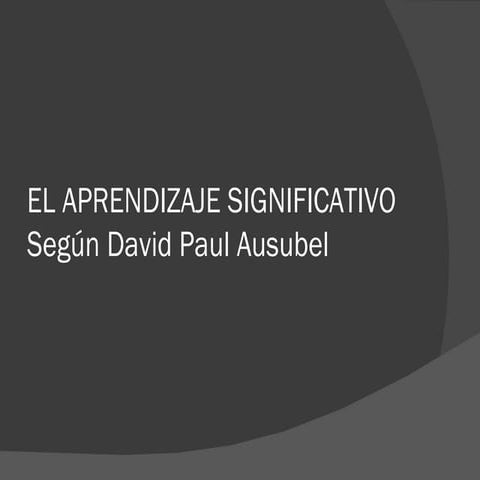 Aprendizaje significativo