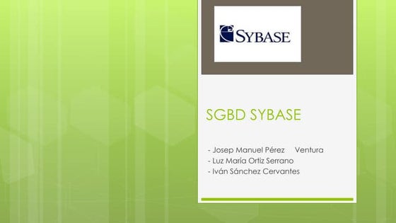 SGBD Sybase