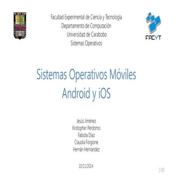 Sistemas Operativos Moviles, Android y IOs