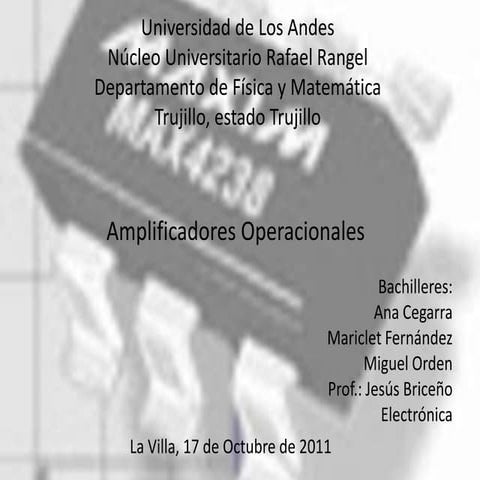 Exposición amplificadores operacionales