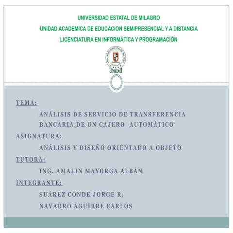 Exposición cajero automatico