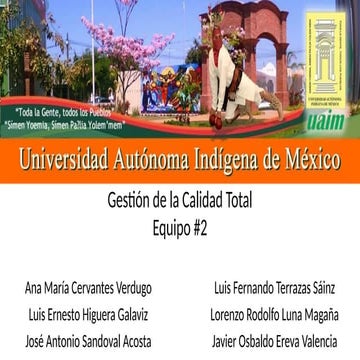 Gestión de la Calidad Total (UNIDAD 2) UAIM
