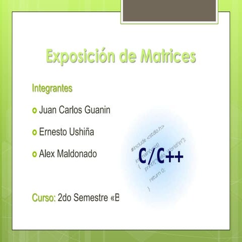 Exposición de matrices