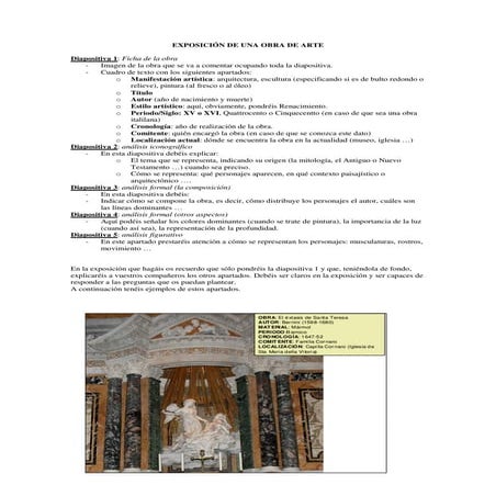 Exposición de una obra de arte