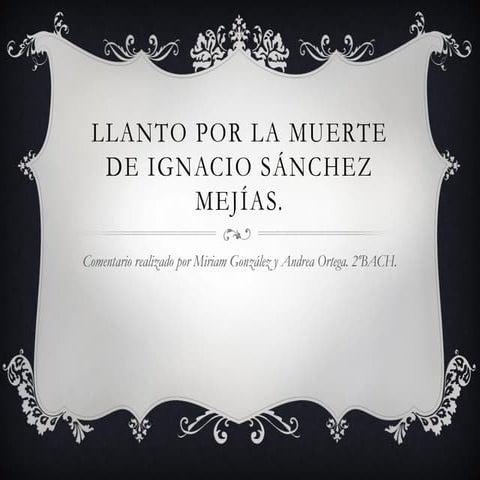 Llanto por Ignacio Sánchez Mejías