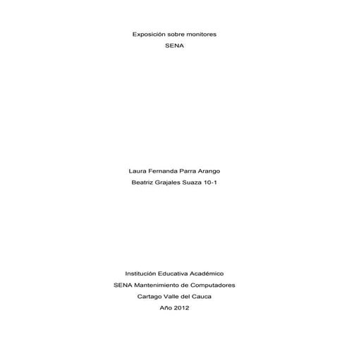 Exposición sobre monitores