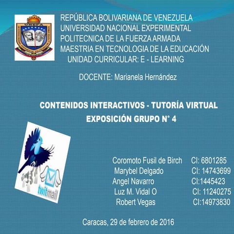 CONTENIDOS INTERACTIVOS - TUTORÍA VIRTUAL