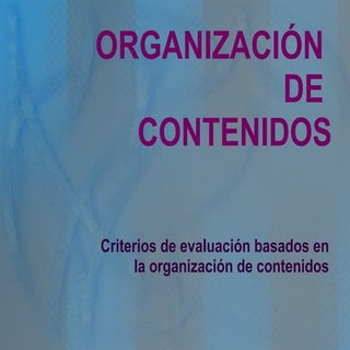 Organizacion de Contenidos