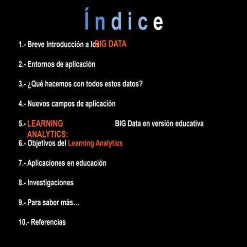 Exposición: BIG DATA/LEARNING ANALYTICS
