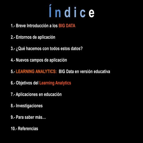 Exposición BIG DATA/LEARNING ANALYTICS