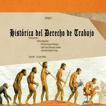 Historia y Evolución del Derecho Laboral: Unidad I | PPTX