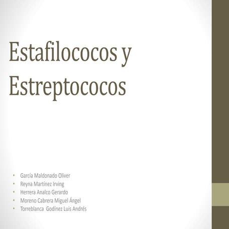 Estafilococs y estreptocococos