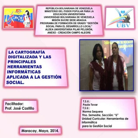 Cartografía Digitalizada y Principales Herramientas Informáticas aplicadas en...