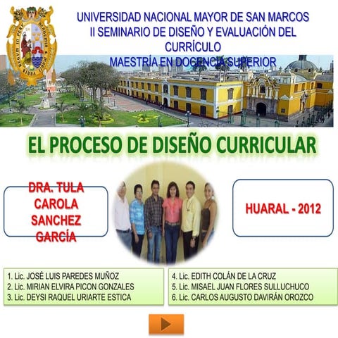 proceso de diseño curricular