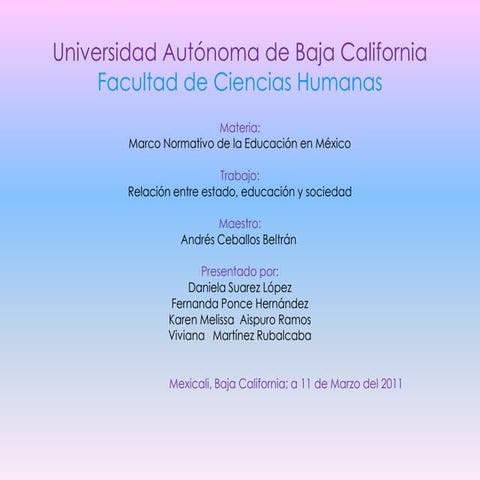 Exposicion 2 relacion entre Educación, Estado y Sociedad